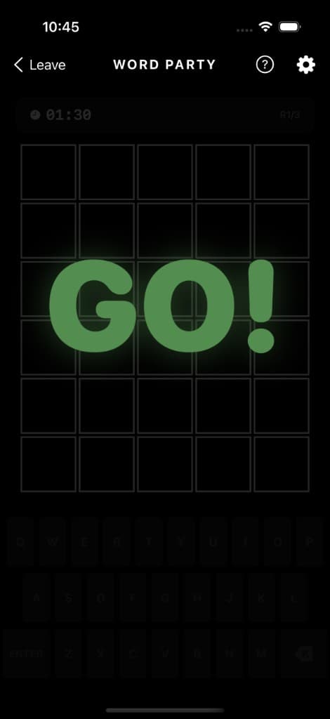 Game starting with GO! countdown on the board